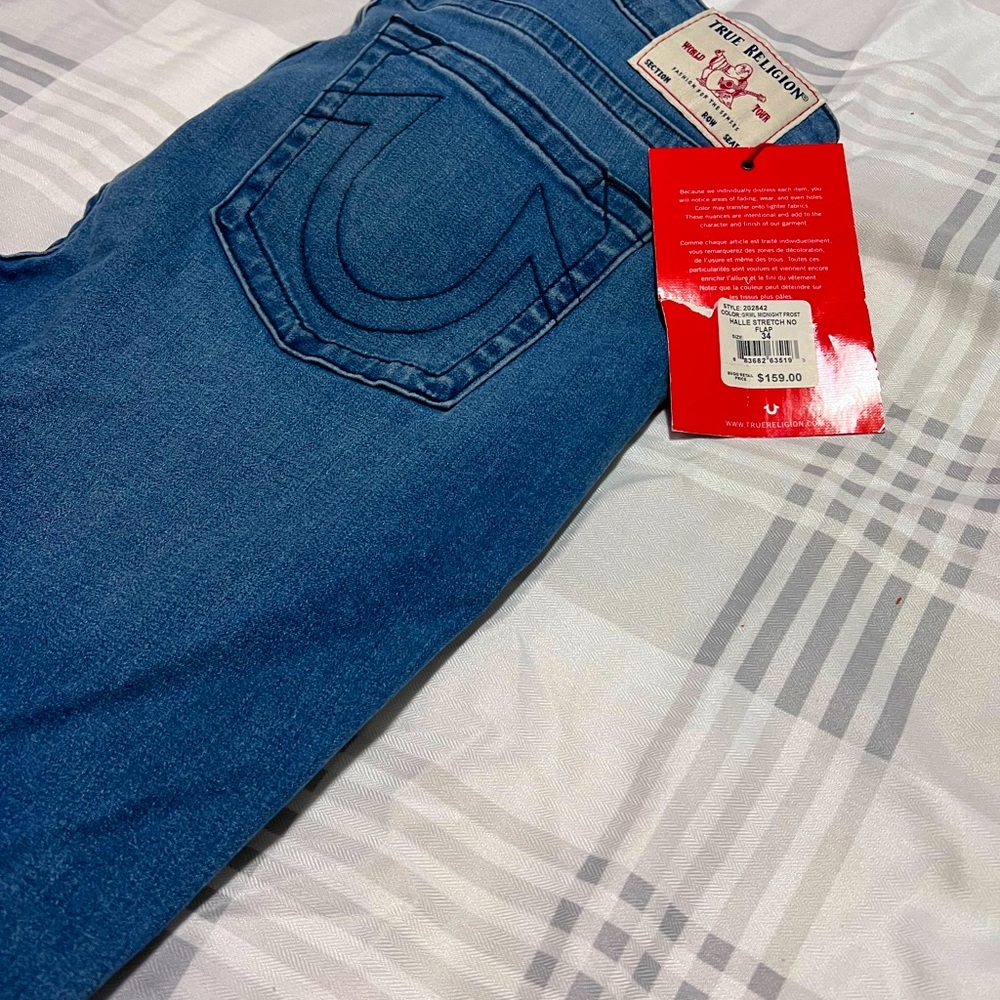 True religion, straight legged jeans